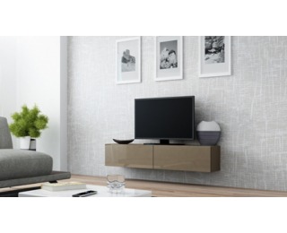 TV stolík na stenu Vigo 140 - latte / latte lesk TV stolík na stenu Vigo 140 - latte / latte lesk
