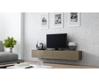TV stolík na stenu Vigo 180 - latte / latte lesk TV stolík na stenu Vigo 180 - latte / latte lesk