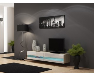 TV stolík na stenu Vigo New 180 - dub sonoma / biely lesk