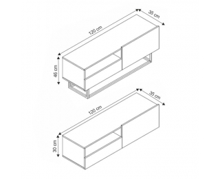 TV stolík Spring ERTVSZ 120 - grafit