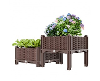 Plastový kvetináč (2 ks) Utlan - hnedá