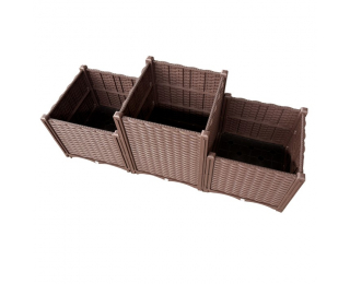 Plastový vyvýšený záhon Utlan Typ 2 - hnedá