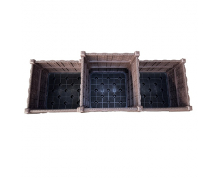 Plastový vyvýšený záhon Utlan Typ 2 - hnedá