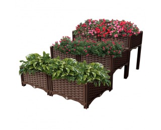 Plastový vyvýšený záhon Utlan Typ 3 - hnedá