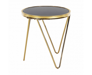 Príručný stolík Valero - zlatá / čierna