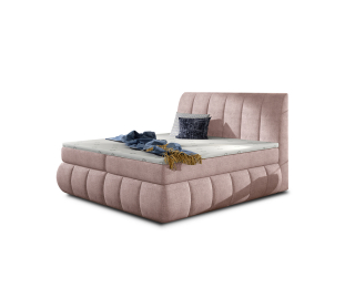 Čalúnená manželská posteľ s úložným priestorom Vareso 160 - ružová