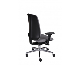 Kancelárska stolička s podrúčkami Velito BT - sivá / čierna / chróm