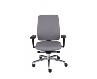 Kancelárska stolička s podrúčkami Velito BT - sivá / čierna / chróm
