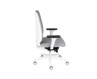 Kancelárska stolička s podrúčkami Velito WT - sivá / biela