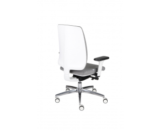 Kancelárska stolička s podrúčkami Velito WT - sivá (Medley 05) / biela / chróm