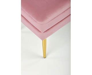 Čalúnená lavica s úložným priestorom Velva - ružová / zlatá