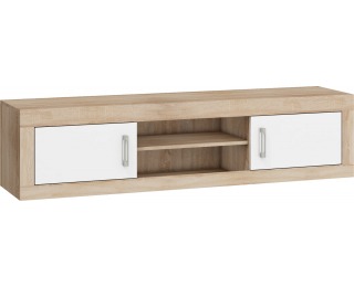 TV stolík Verin VRN-05 - sonoma svetlá / biely lesk