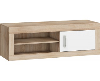 TV stolík Verin VRN-21 - sonoma svetlá / biely lesk
