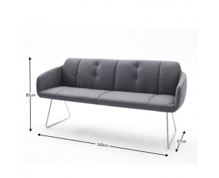 Lavica do kuchyne Vermona Typ 1 - sivá / chróm