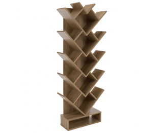 Regál Vevey - hnedosivý dub