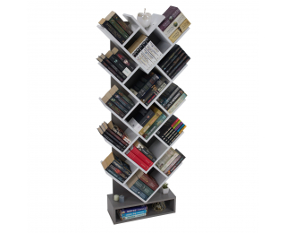 Regál Vevey - sivá / biela