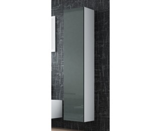 Skrinka na stenu Vigo 180 - biela / sivý lesk Skrinka na stenu Vigo 180 - biela / sivý lesk