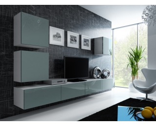 Skrinka na stenu Vigo 50 - biela / sivý lesk Skrinka na stenu Vigo 50 - biela / sivý lesk