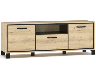 TV stolík Vinap TV-2D1DRWR - dub artisan / wenge tmavá