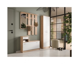 Dvojdverová policová skriňa Vira Mecki New - dub sonoma / biela