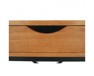 Nočný stolík Vired - dub / čierna