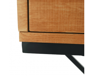 Nočný stolík Vired - dub / čierna