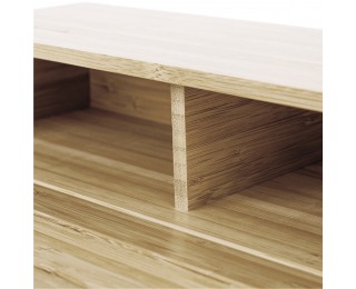 Drevená podložka na sedačku Vise - prírodná / čierna