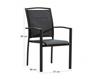 Záhradná stolička Vita - čierna