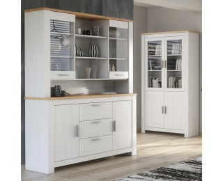 Vitrína (nadstavba) Rene 160 - biela andersen / dub bernstein