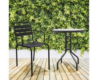 Záhradná stolička Vittorio - čierna