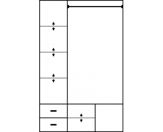 Šatníková skriňa Wenecja 2 3D - jelša