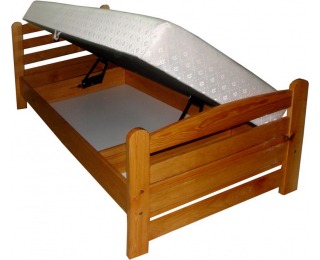 Drevená posteľ s roštom a matracom Maciek 80 - orech