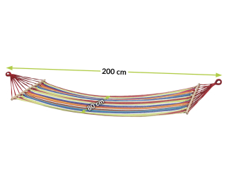 Hojdacia sieť XHMK 200x80 cm - farebné pásy