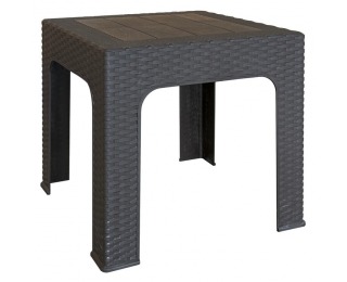 Záhradný stohovateľný stolík Zama - hnedá