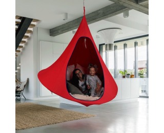 Závesné hojdacie kreslo Klorin New Big Size 180x180 cm - červená