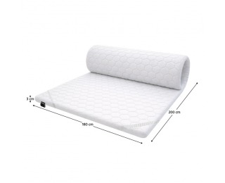 Penový matrac (topper) Zeny 3 cm 180x200 cm - biela