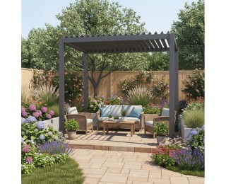 Hliníková bioklimatická pergola Zia 300x300 cm - antracit