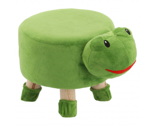 Taburet v tvare žabky Zunio Typ 2 - zelená / prírodná