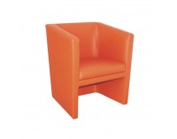 Konferenčné kreslo Mango - oranžová ekokoža