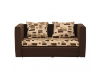 Rozkladacia pohovka s úložným priestorom Katarina - hnedá / vzor