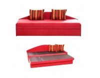 Rozkladacia pohovka s úložným priestorom Matej - bordová