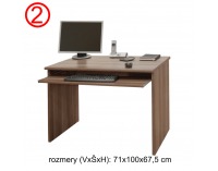 Kancelárska zostava Johan - slivka / biela