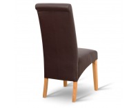 Jedálenská stolička Judy - tmavohnedá / prírodná