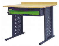 Ľahký pracovný stôl so zásuvkou 06-3905 - grafit / zelená