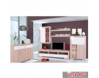 Šatníková skriňa Stilo 1 2D - dub sonoma / biely lesk