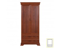 Rustikálna šatníková skriňa Boltis 5 2D - orech ecco