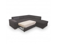 Rohová sedačka s rozkladom a úložným priestorom Mulan P - čierna