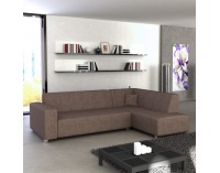 Rohová sedačka s rozkladom a úložným priestorom Colli P - hnedá