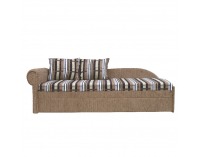 Rozkladacia pohovka s úložným priestorom Aga D L - hnedá / koordinát šenil