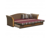 Rozkladacia pohovka s úložným priestorom Patryk - hnedá Arena / jelša